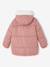 Doudoune fille longue à capuche kaki+vieux rose 8 - vertbaudet enfant 