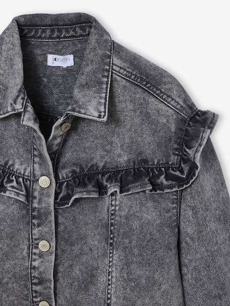 Robe en jean à volant denim gris 3 - vertbaudet enfant 