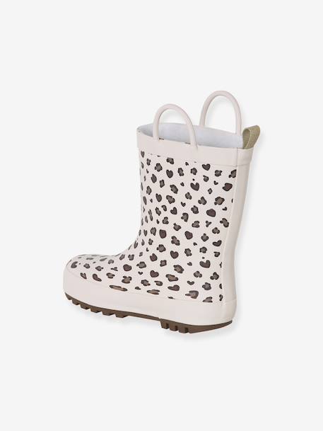 Bottes de pluie fille caoutchouc imprimé collection maternelle beige imprimé+rose imprimé 3 - vertbaudet enfant 