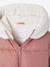 Doudoune fille longue à capuche kaki+vieux rose 9 - vertbaudet enfant 