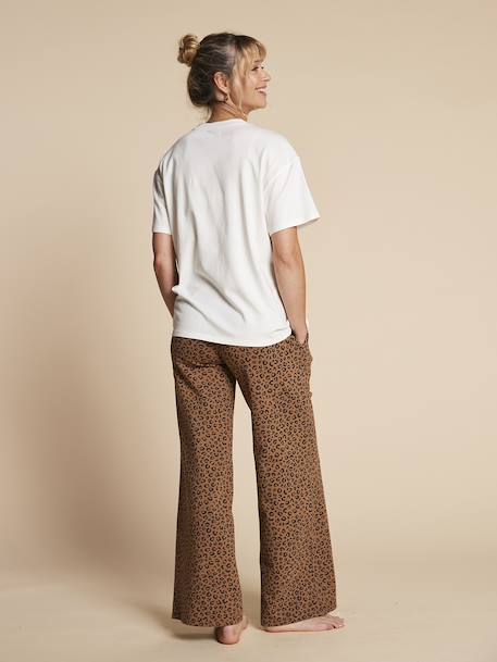 Ensemble pyjama 2 pièces léopard grossesse et allaitement taupe 2 - vertbaudet enfant 