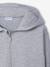 Sweat court zippé à capuche fille gris chiné 5 - vertbaudet enfant 