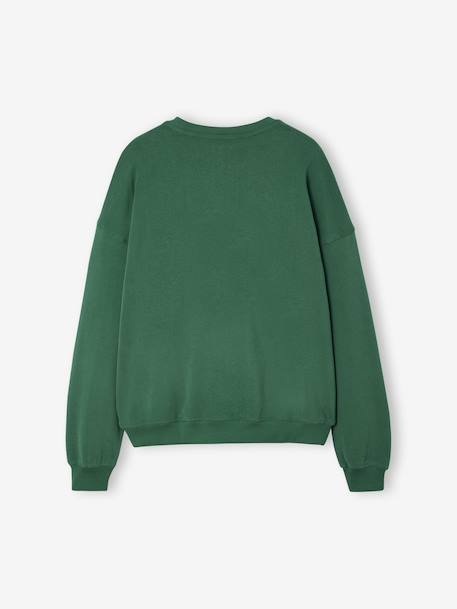 Sweat motif New York fille vert anglais 4 - vertbaudet enfant 