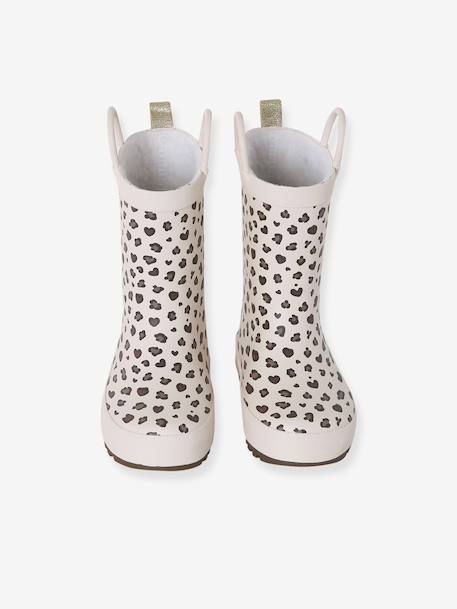 Bottes de pluie fille caoutchouc imprimé collection maternelle beige imprimé+rose imprimé 4 - vertbaudet enfant 