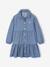 Robe en denim léger fille bleu moyen+denim gris 3 - vertbaudet enfant 