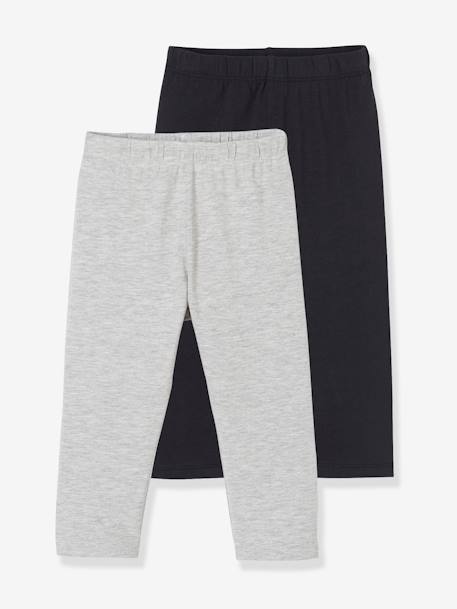 Prêt à porter-Fille-Lot de 2 leggings Basics fille mi-mollets