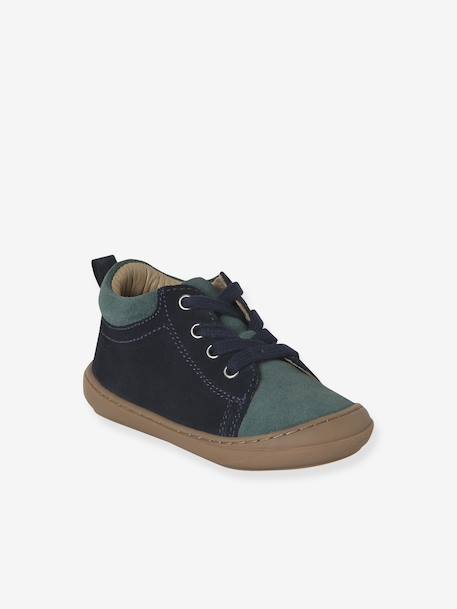 Chaussures premiers pas bébé lacets bleu+camel+kaki+lot bleu+marine 1 - vertbaudet enfant 
