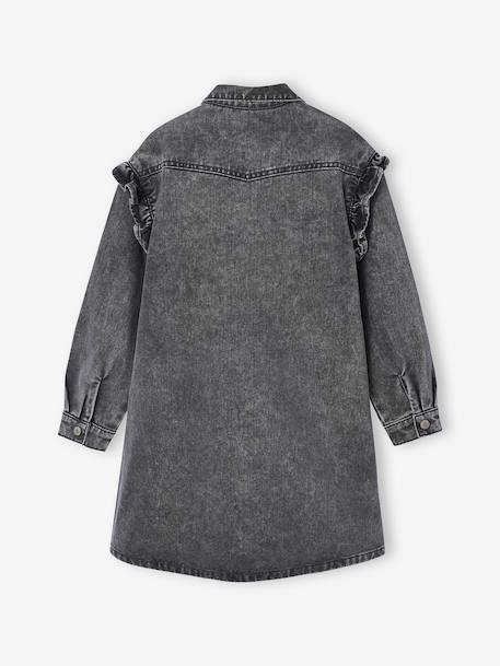Robe en jean à volant denim gris 2 - vertbaudet enfant 