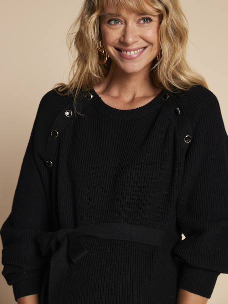 Robe en tricot grossesse et allaitement noir 8 - vertbaudet enfant 