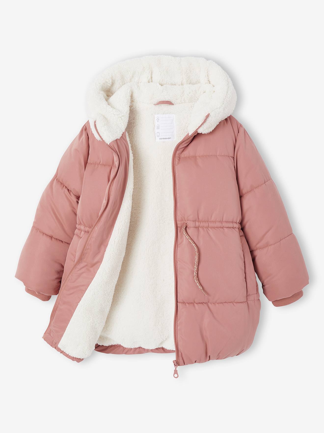 Doudoune Légère Enfant Doudoune Sans Manches Fille Colorblock - VERTBAUDET - Rose Poudré Taille 10 Ans Manteau Bébé Fille Vertbaudet - 4
