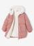 Doudoune fille longue à capuche kaki+vieux rose 7 - vertbaudet enfant 