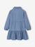 Robe en denim léger fille bleu moyen+denim gris 4 - vertbaudet enfant 