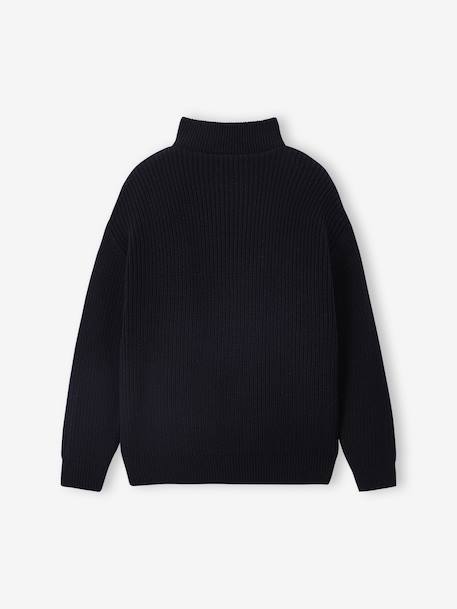 Pull garçon col camionneur anthracite 3 - vertbaudet enfant 