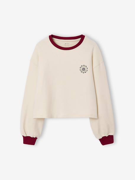 Tee-shirt cropped fille motif dos écru 3 - vertbaudet enfant 