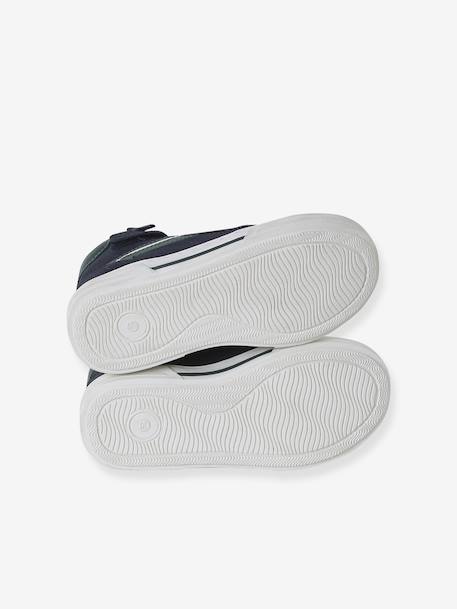 Chaussures enfant garçon cuir montantes zippées et lacées marine+marron 5 - vertbaudet enfant 