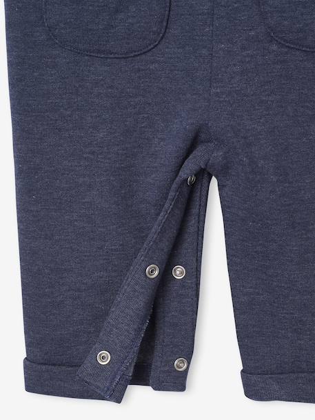 Salopette naissance en molleton bleu chiné 4 - vertbaudet enfant 
