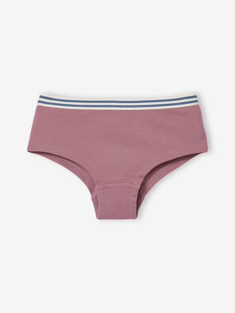 Lot 5 Shorties Jonen unis fille écru 4 - vertbaudet enfant 