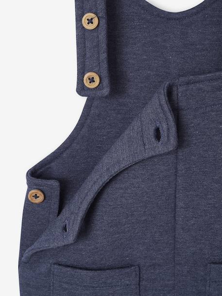 Salopette naissance en molleton bleu chiné 3 - vertbaudet enfant 