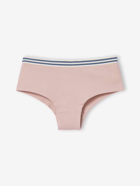 Lot 5 Shorties Jonen unis fille écru 5 - vertbaudet enfant 