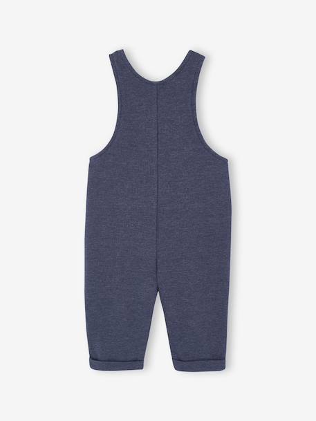 Salopette naissance en molleton bleu chiné 2 - vertbaudet enfant 