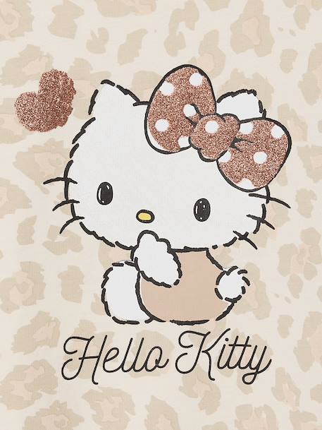 Sweat Hello Kitty imprimé leopard fille écru 4 - vertbaudet enfant 