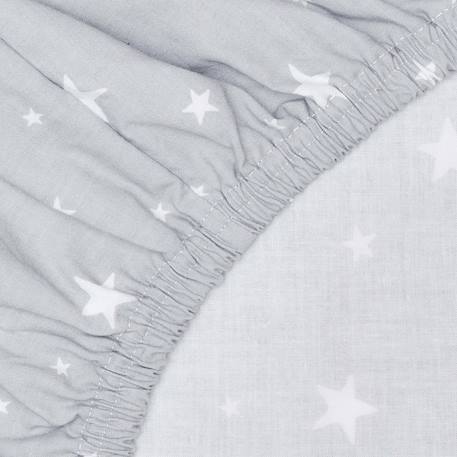 Drap-housse en coton stella Blanc, imprimé gris+Gris, imprimé blanc 11 - vertbaudet enfant 