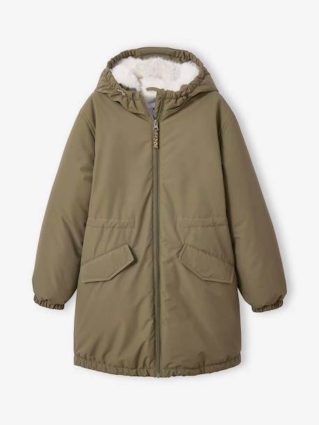 Parka fille à capuche kaki 4 - vertbaudet enfant 