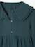 Chemise fille gaze de coton col brodé vert émeraude 3 - vertbaudet enfant 