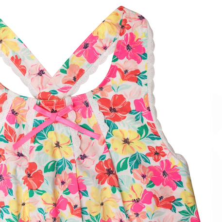 Robe fleurs hawaï   à bretelles  anais Rose fuchsia 5 - vertbaudet enfant 