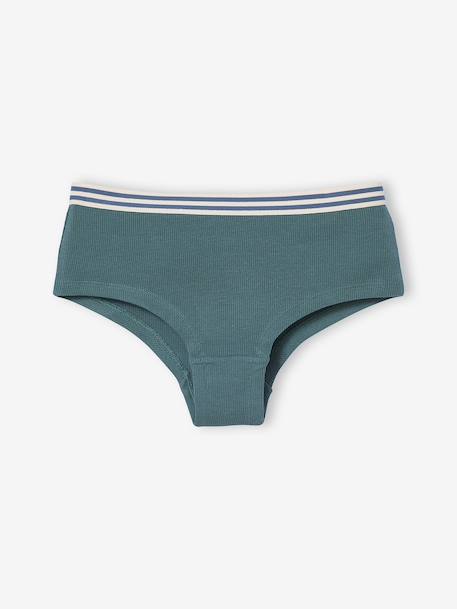Lot 5 Shorties Jonen unis fille écru 2 - vertbaudet enfant 