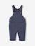 Salopette naissance en molleton bleu chiné 1 - vertbaudet enfant 