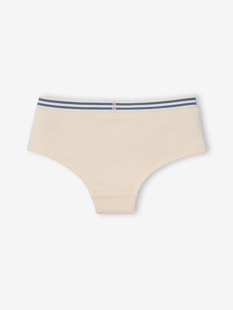 Lot 5 Shorties Jonen unis fille écru 7 - vertbaudet enfant 
