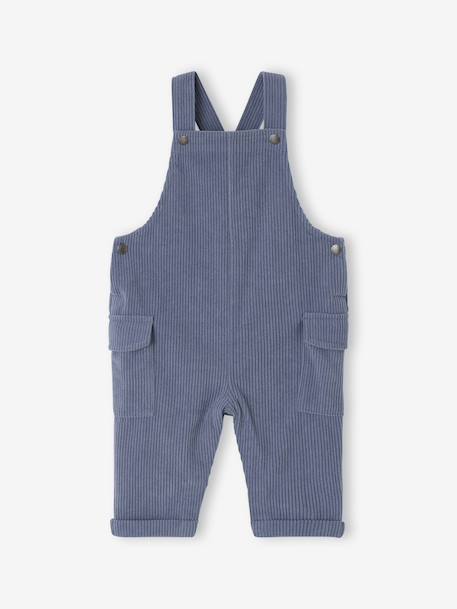 Coffret bébé T-shirt manches longues + salopette + doudou bleu grisé 2 - vertbaudet enfant 