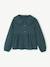 Chemise fille gaze de coton col brodé vert émeraude 1 - vertbaudet enfant 