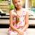 Robe fleurs hawaï   à bretelles  anais Rose fuchsia 6 - vertbaudet enfant 