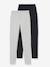 Lot de 2 leggings fille Basics anthracite+écru+gris chiné+noir+lot gris anthracite + bleu mar 12 - vertbaudet enfant 