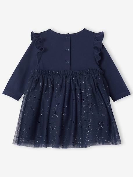 Robe noël bébé fille jupon tulle pailleté marine 2 - vertbaudet enfant 