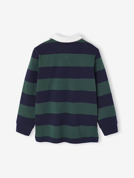 Polo rayé garçon gris chiné+marine+vert+vert d'eau 9 - vertbaudet enfant 