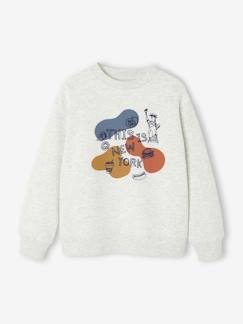 -Sweat Col Rond Print Placé Garçon