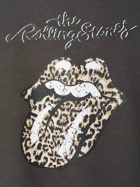 Sweat The Rolling Stones fille à capuche anthracite 4 - vertbaudet enfant 