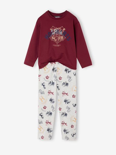 Pyjama garçon Harry Potter bordeaux/gris chiné 1 - vertbaudet enfant 