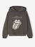 Sweat The Rolling Stones fille à capuche anthracite 2 - vertbaudet enfant 