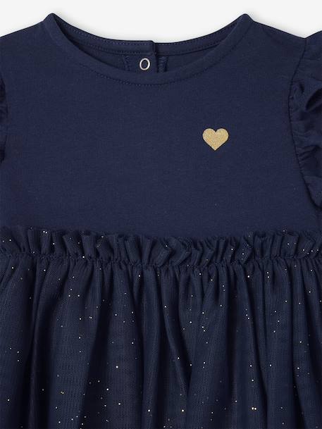 Robe noël bébé fille jupon tulle pailleté marine 3 - vertbaudet enfant 