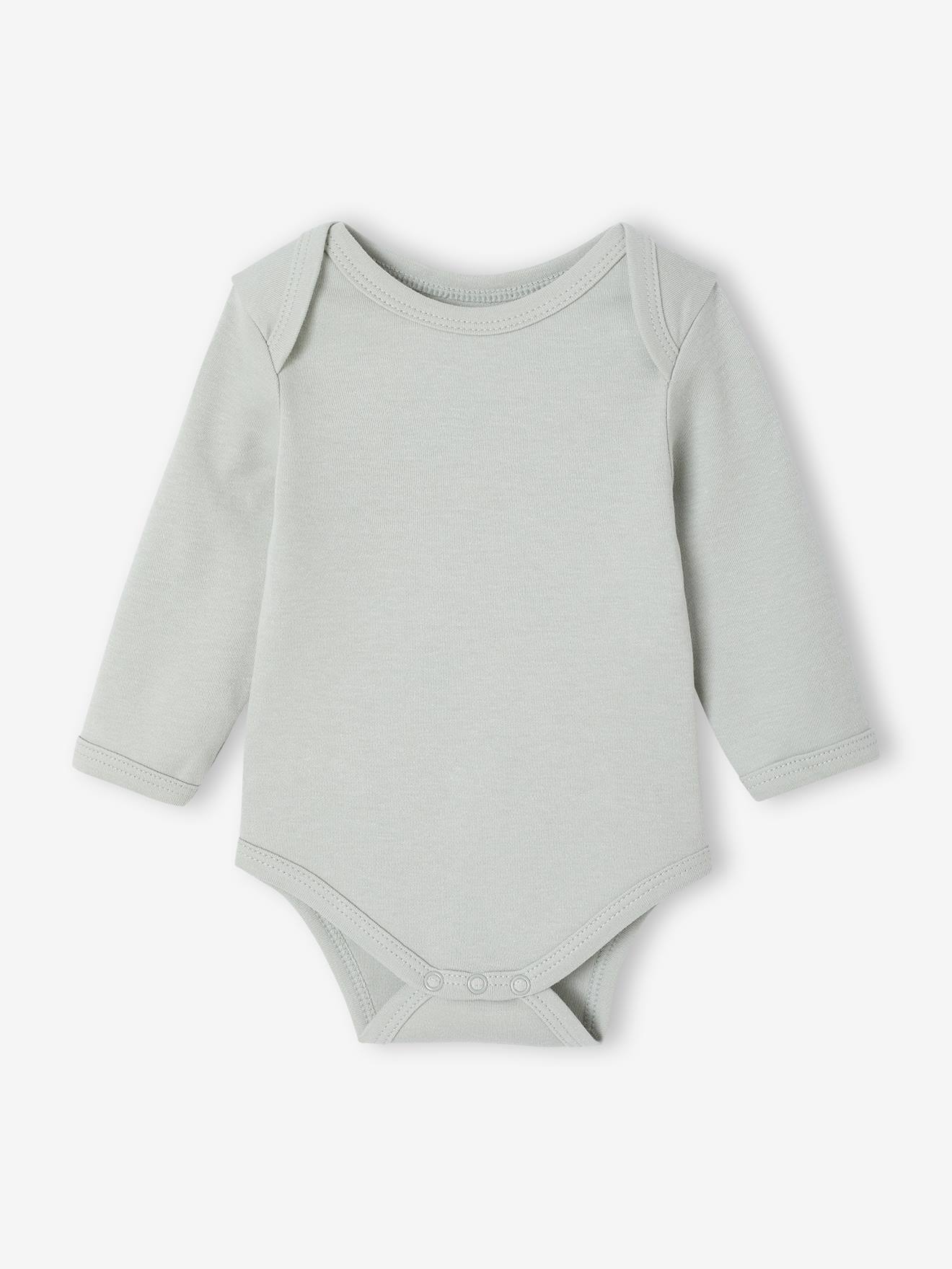 Lot De 5 Bodies Naissance Vertbaudet - Ouverture Américaine - 100% Coton Bio - Manches Longues