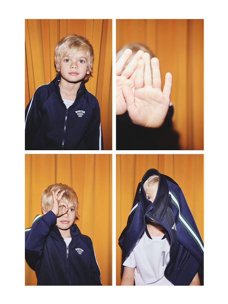 Sweat garçon manches longues col montant marine 2 - vertbaudet enfant 