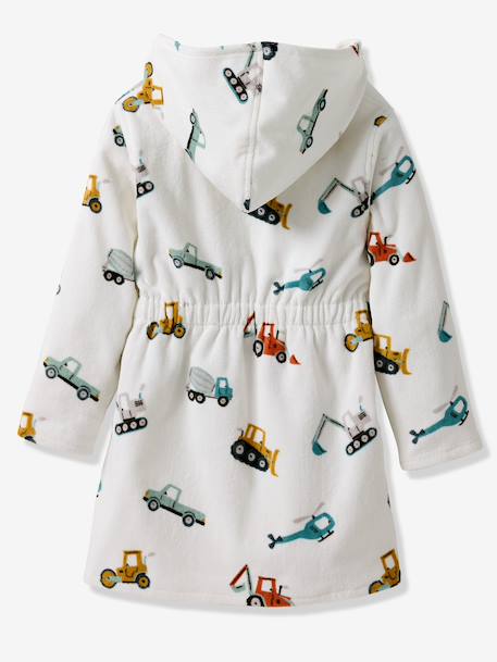 Peignoir de bain Enfant CHANTIER personnalisable, avec coton recyclé blanc imprimé 6 - vertbaudet enfant 