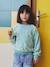 Sweat fille à sequins turquoise 1 - vertbaudet enfant 