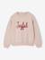 Sweat fille noël message en sequins rose poudré 5 - vertbaudet enfant 