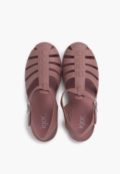 Sandales plastique mat biarritz Dijon+Ivoire+Noir+Rose+Vert+Vert menthe 19 - vertbaudet enfant 