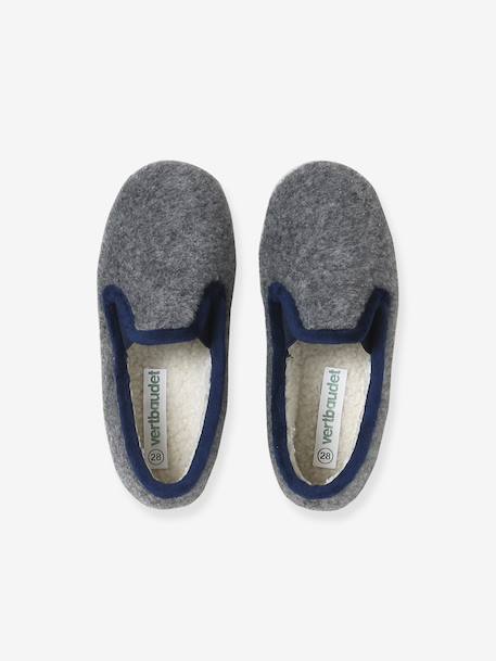Chaussons velours élastiqués enfant - Fabriqués en France gris 3 - vertbaudet enfant 